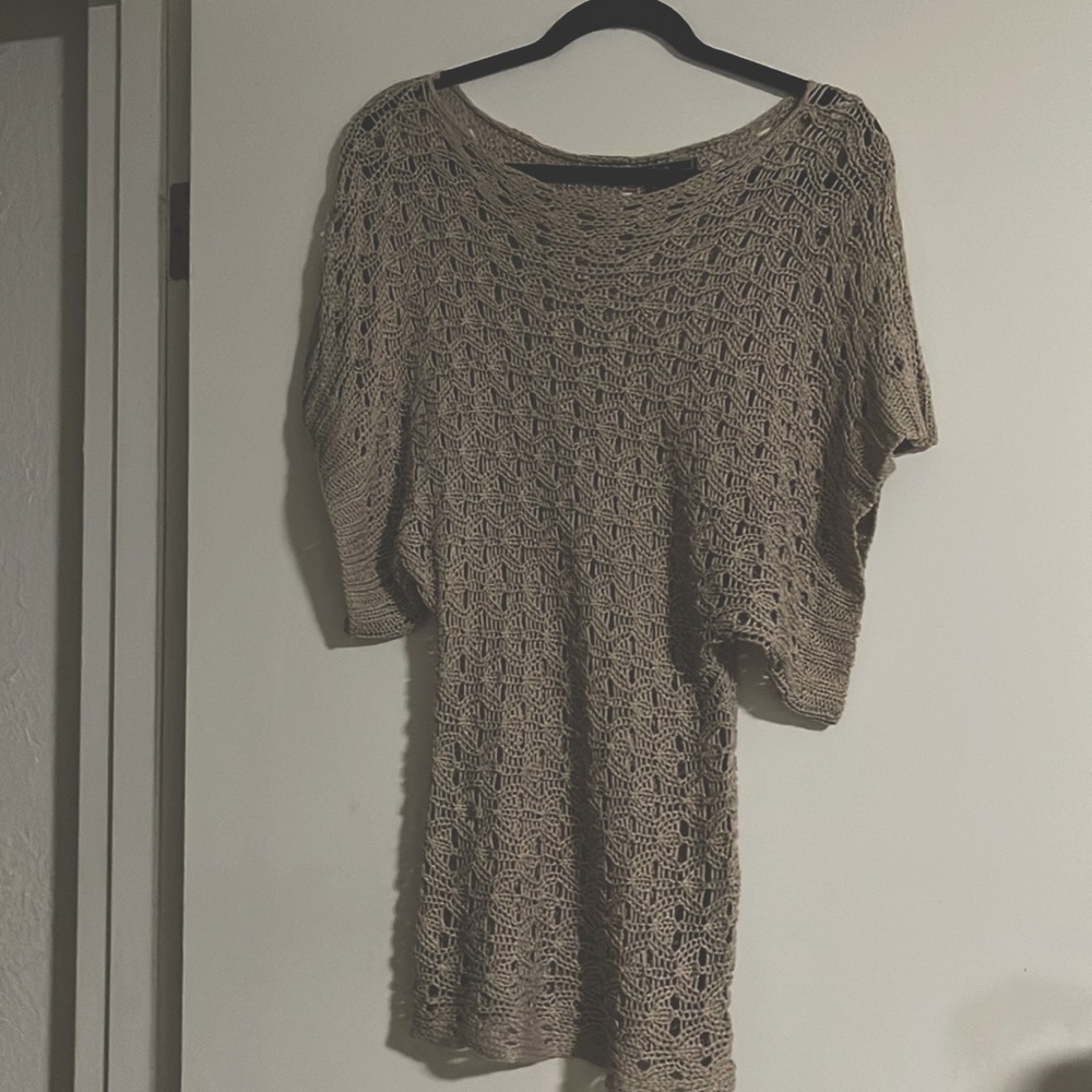 Love Stitch brown crocheted blouse